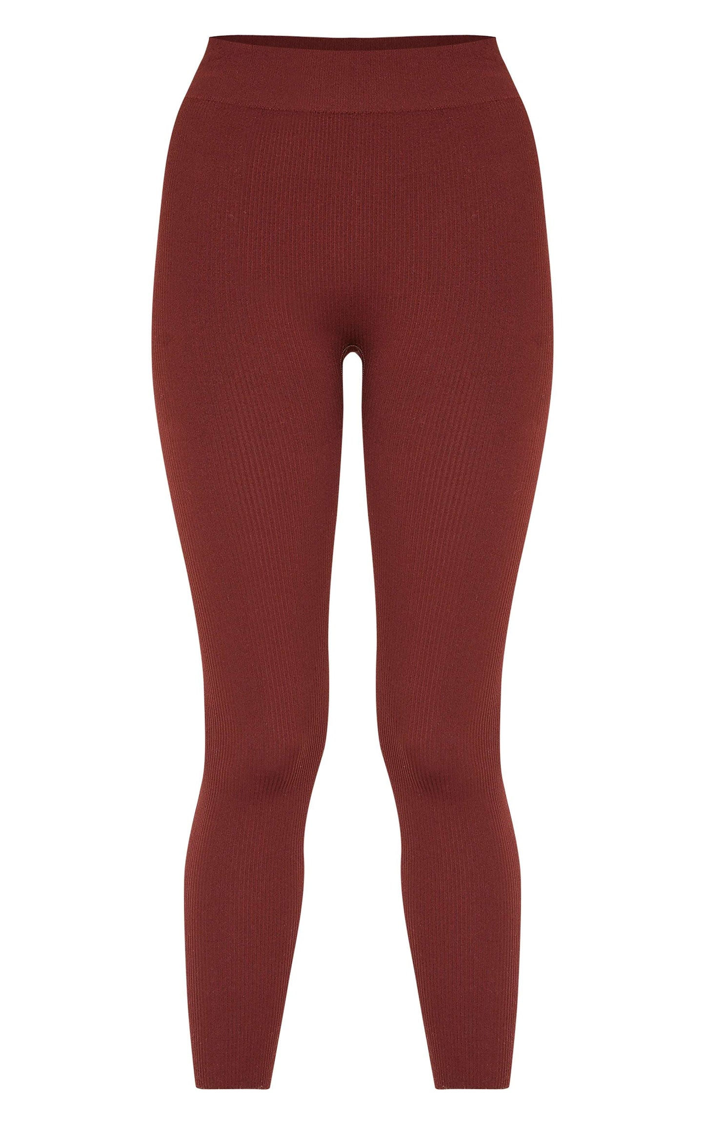 Structured contour ribbed leggings in black for a sculpted silhouette and off-duty chic look