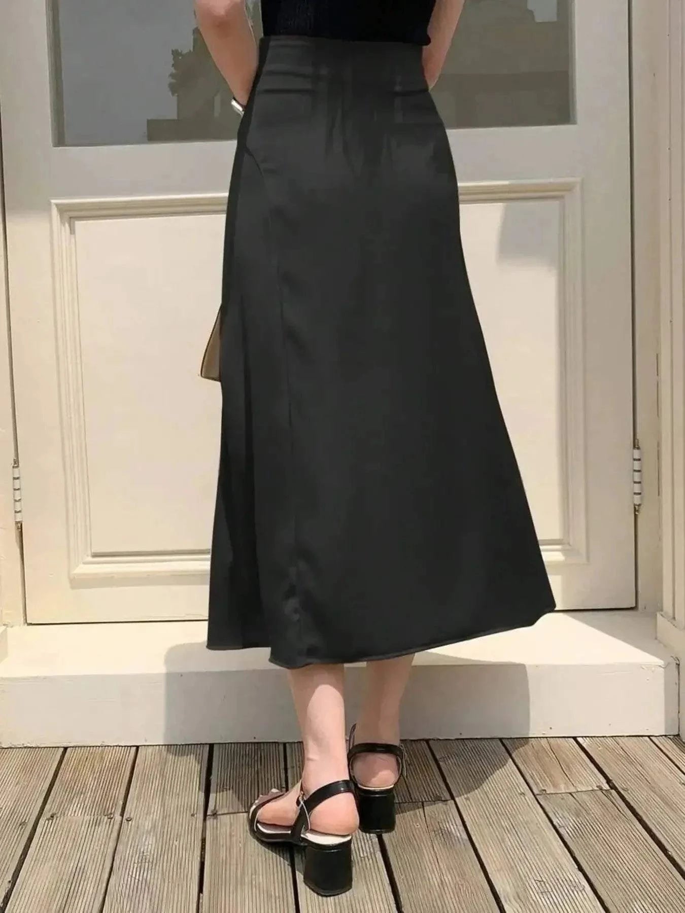 Asymmetric Midi Skirt with Fluted Hem - Redemption By Ashley North