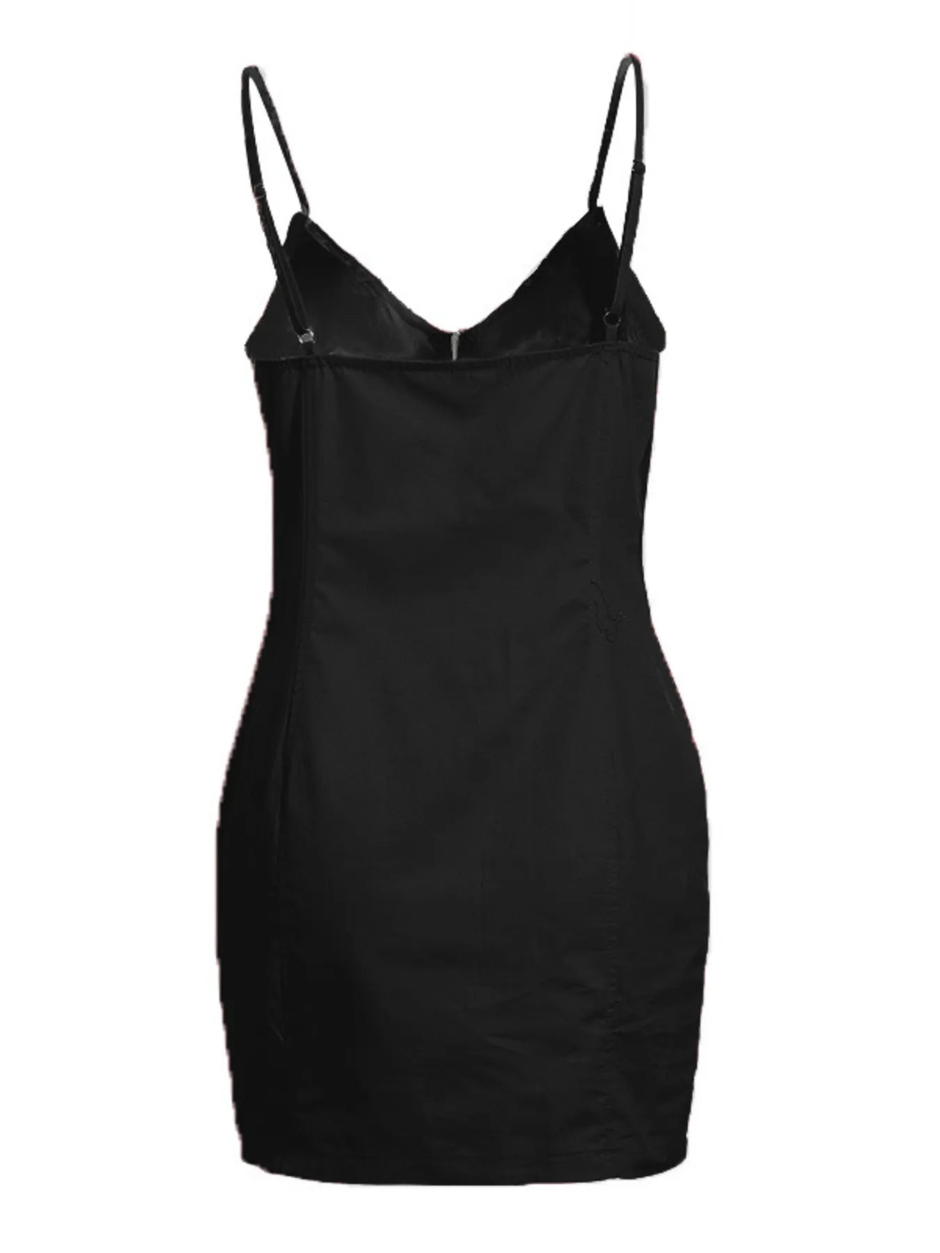 Full Size Zip-Front Bodycon Mini Dress Plus Size.
