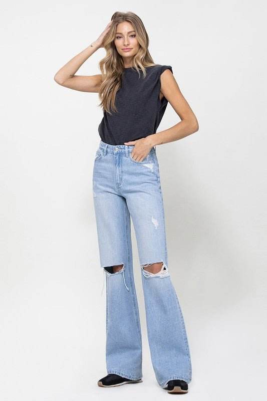 90's Vintage Flare Jeans for Retro Style and Comfort - Redemption By Ashley North