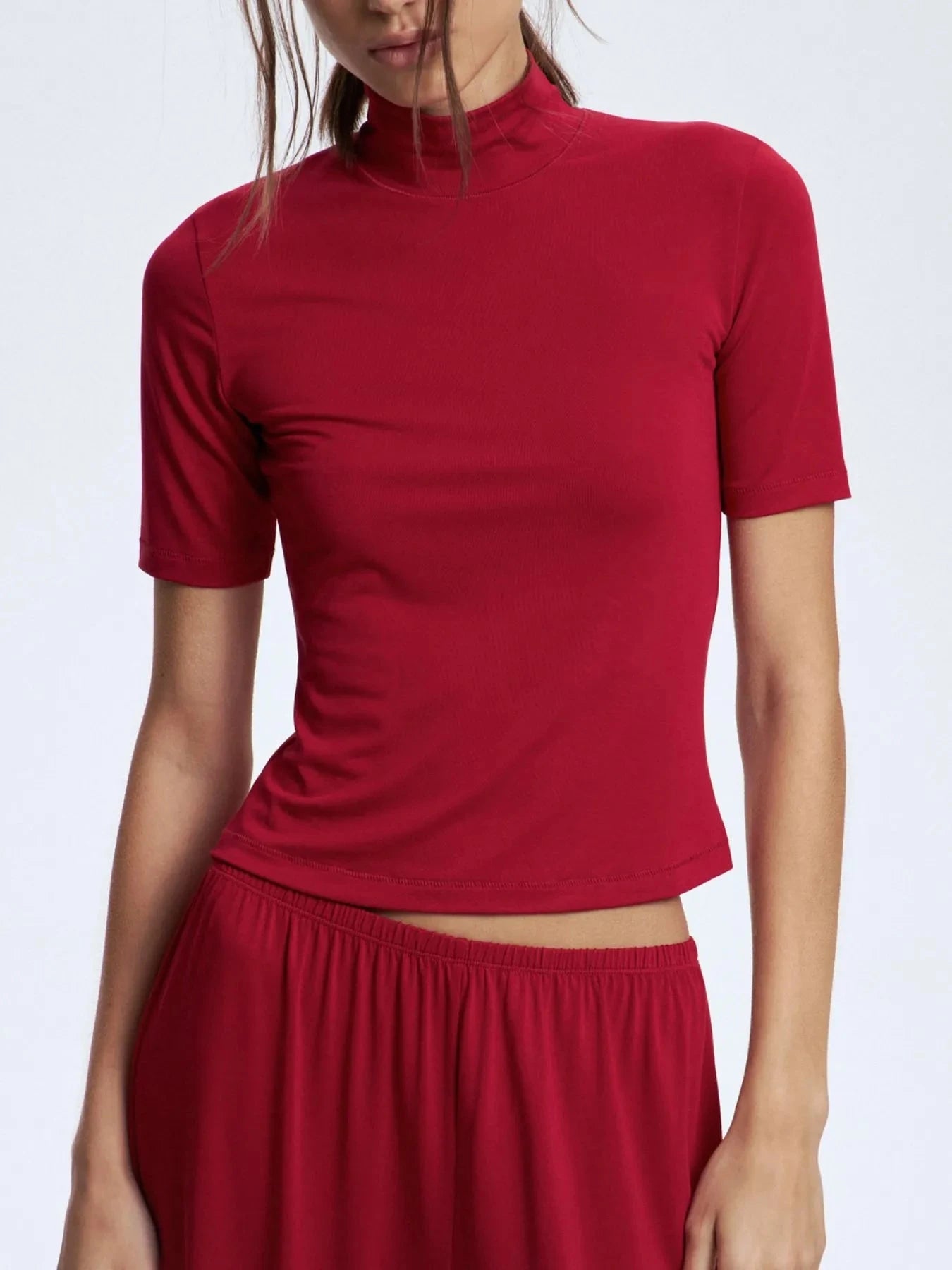 Mock Neck Top Pants Set for Effortless Style and Comfort - Redemption By Ashley North