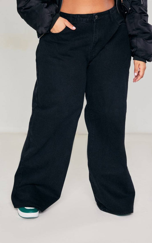 Plus Black High Waist Faded Boyfriend JeansEmbrace off-duty cool with these black high-waist boyfriend jeans. Cut from a durable denim with a subtle faded wash, they offer a relaxed silhouette that sits comfoRedemption By Ashley NorthPlus Black High Waist