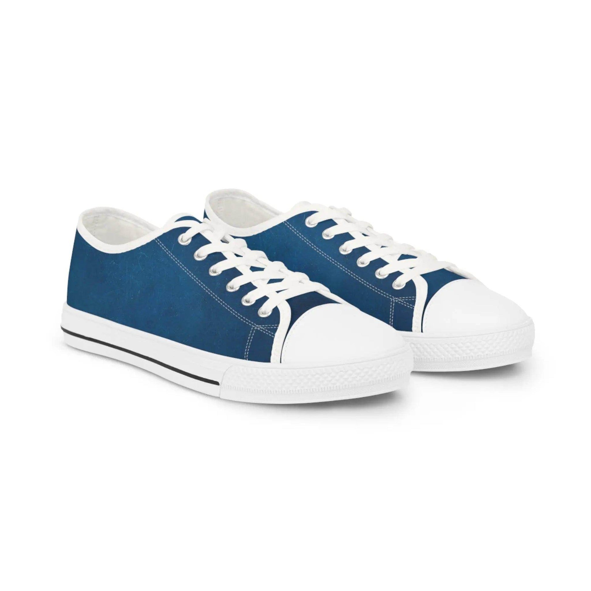 Dark Blue Low Top Sneakers for Stylish and Comfortable Everyday Wear - Redemption By Ashley North
