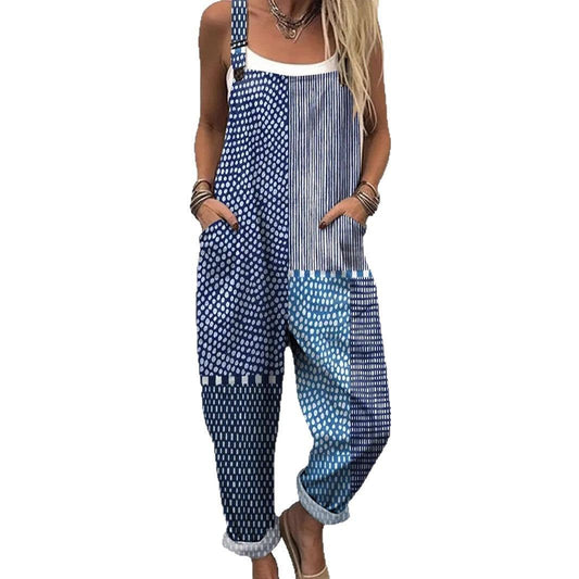 Women's Retro Jumpsuit - Casual Loose Sleeveless Jumpsuit for Women - Redemption By Ashley North