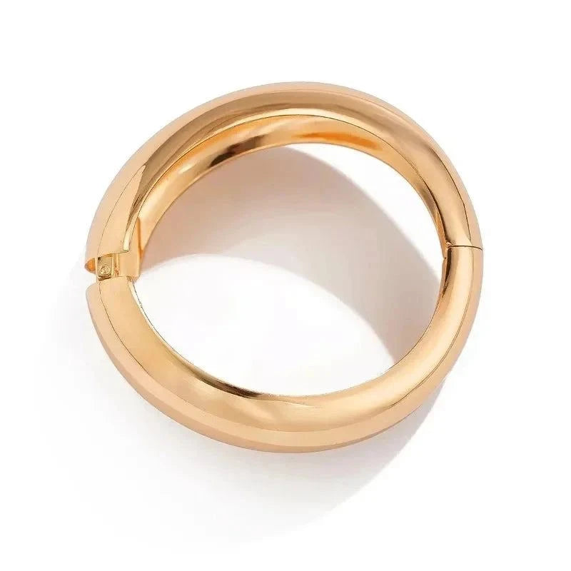 Wide Cuff Punk Metal Bangles Geometric Gold Silver Jewelry for Women and Men - Redemption By Ashley North