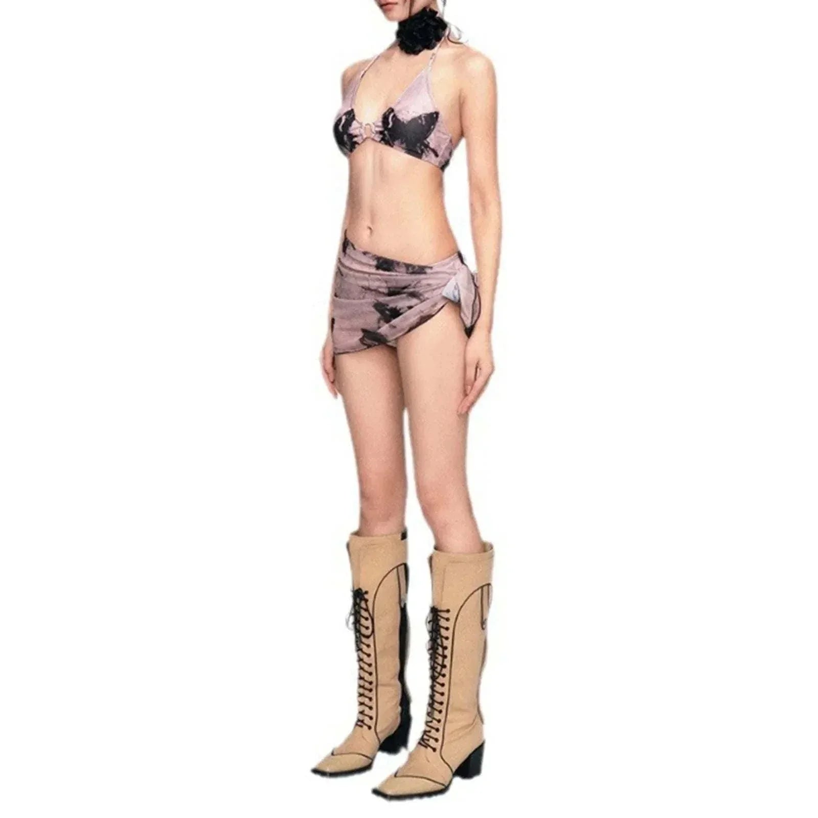 Fashion Three Piece Swimsuit Set Y2K Style for Women - Matching Bikini for Small Bust - Redemption By Ashley North