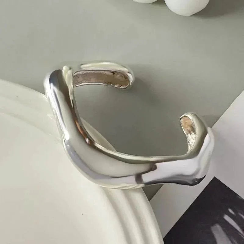 Wide Cuff Punk Metal Bangles Geometric Gold Silver Jewelry for Women and Men - Redemption By Ashley North