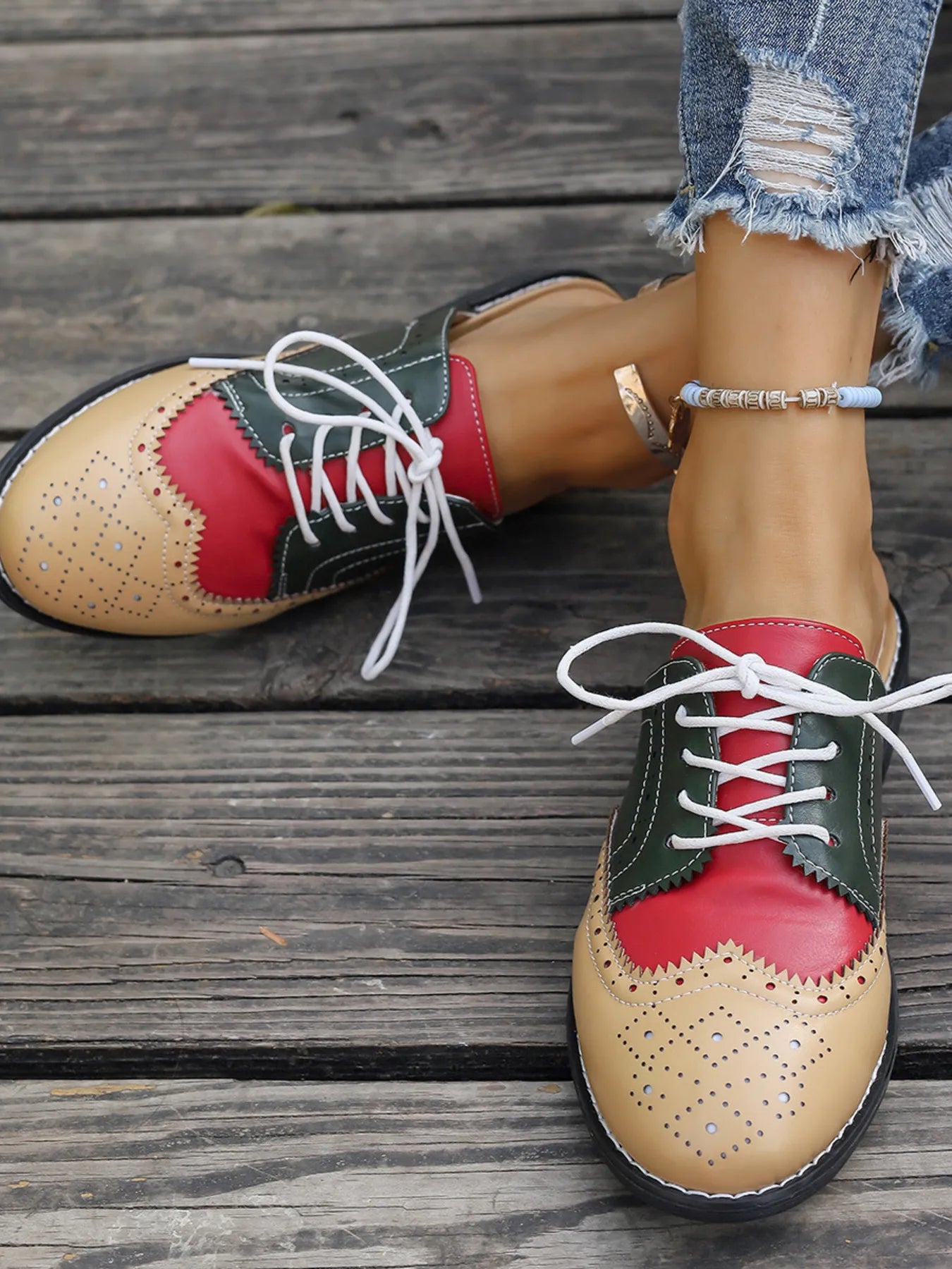 Eyelet Lace Up Slip Ons for Effortless Style and Comfort.
