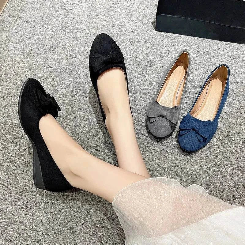 Bow Point Toe Slip-Ons with Low Heel - Redemption By Ashley North