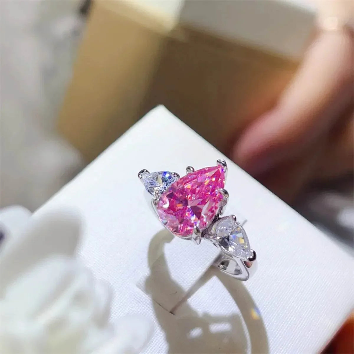 2 Carat Moissanite Ring in 925 Sterling Silver.