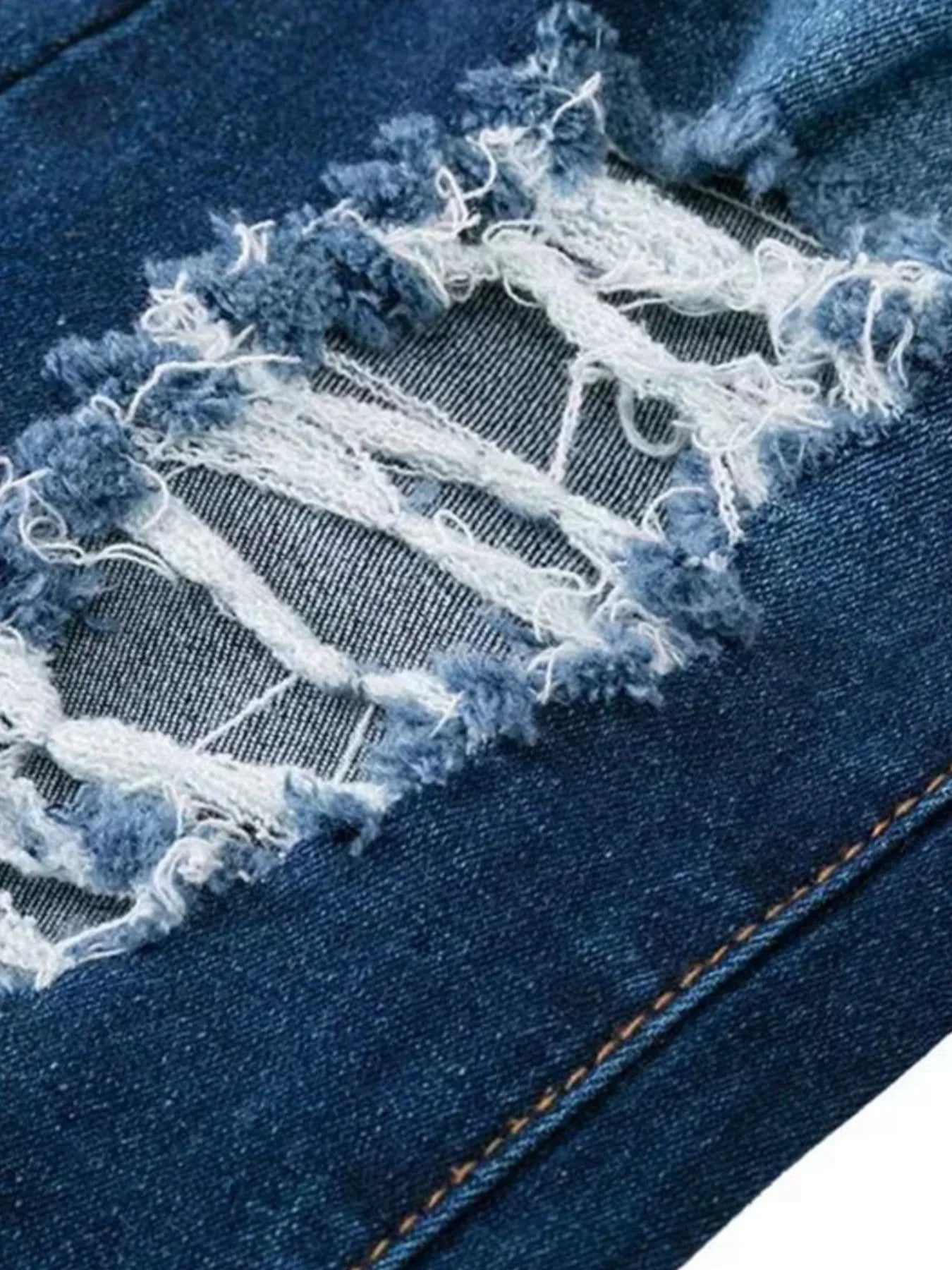 Full Size Plus Size Distressed Flare Jeans with Raw Hem.