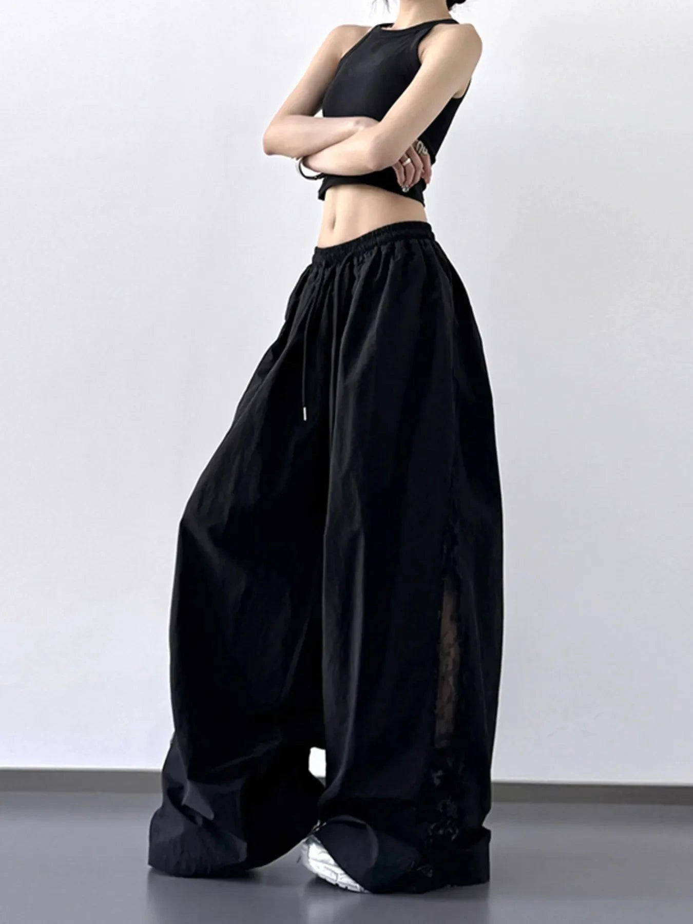 Elastic Wide-Leg Pants with Comfortable Elastic Waist - Redemption By Ashley North