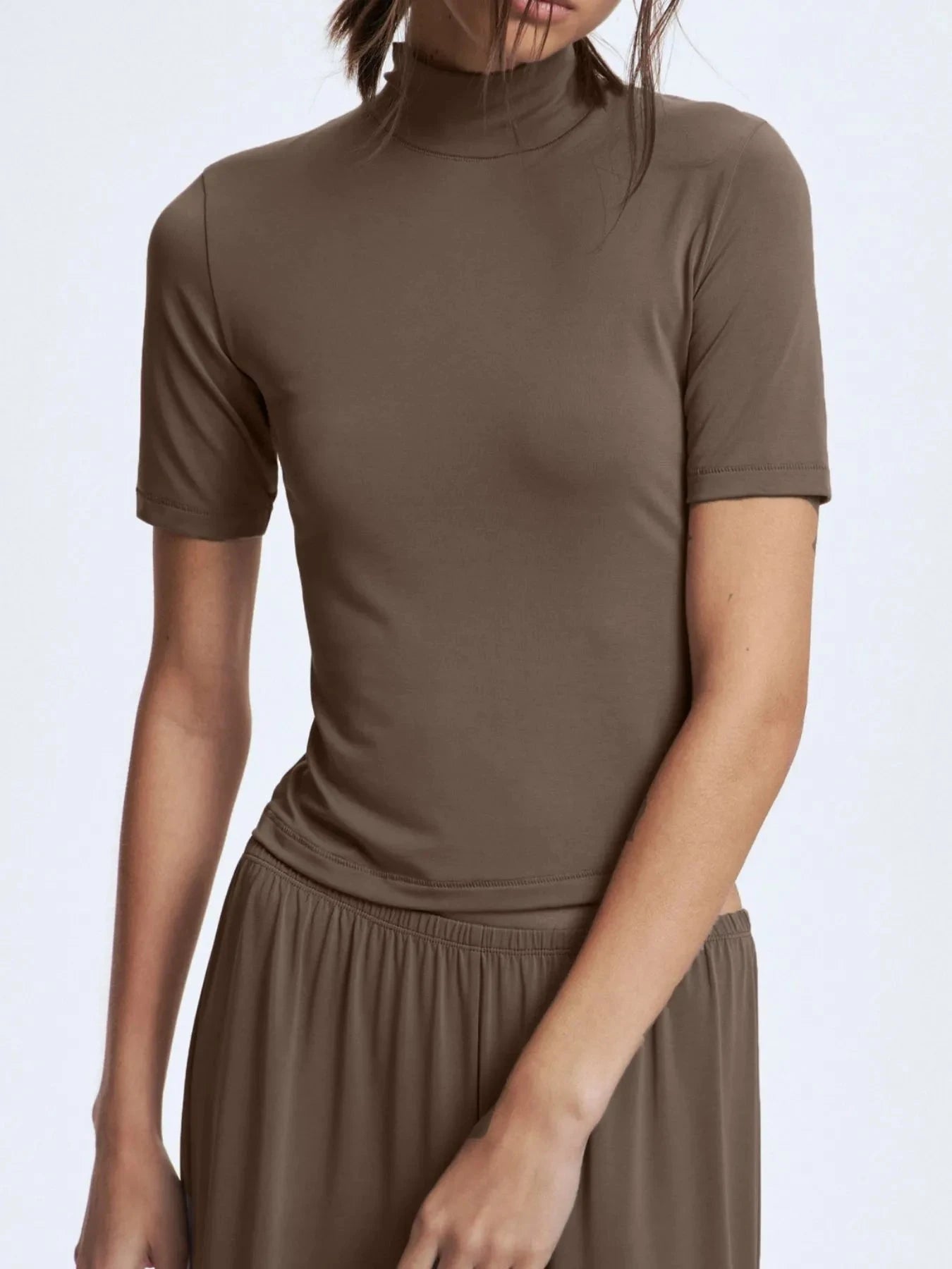 Mock Neck Top Pants Set for Effortless Style and Comfort - Redemption By Ashley North