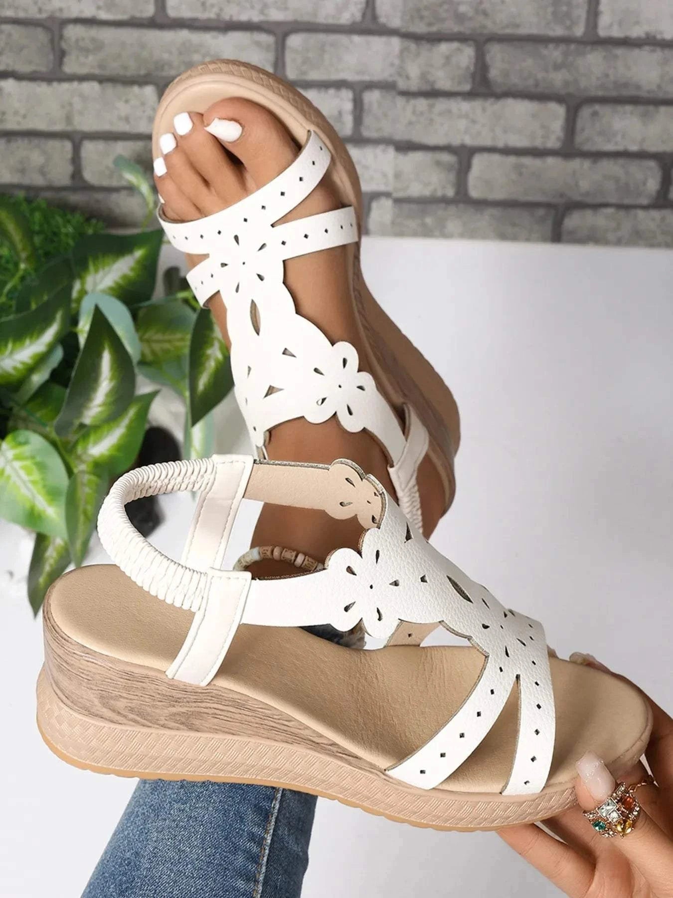 Cutout Wedge Sandals for Stylish Comfort - Redemption By Ashley North