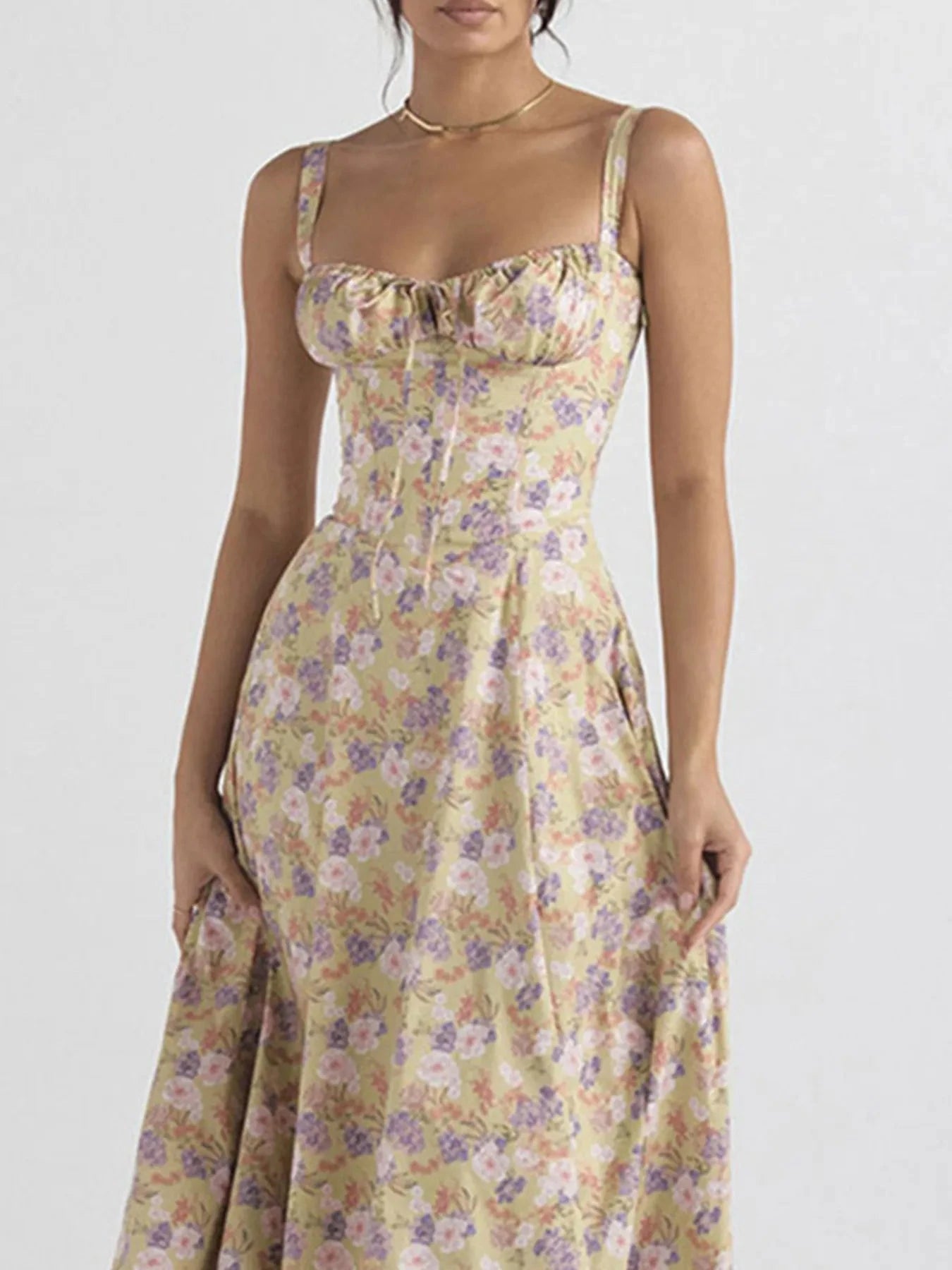 Full Size Plus Size Cami Dress with Slit and Sweetheart Neck - Redemption By Ashley North