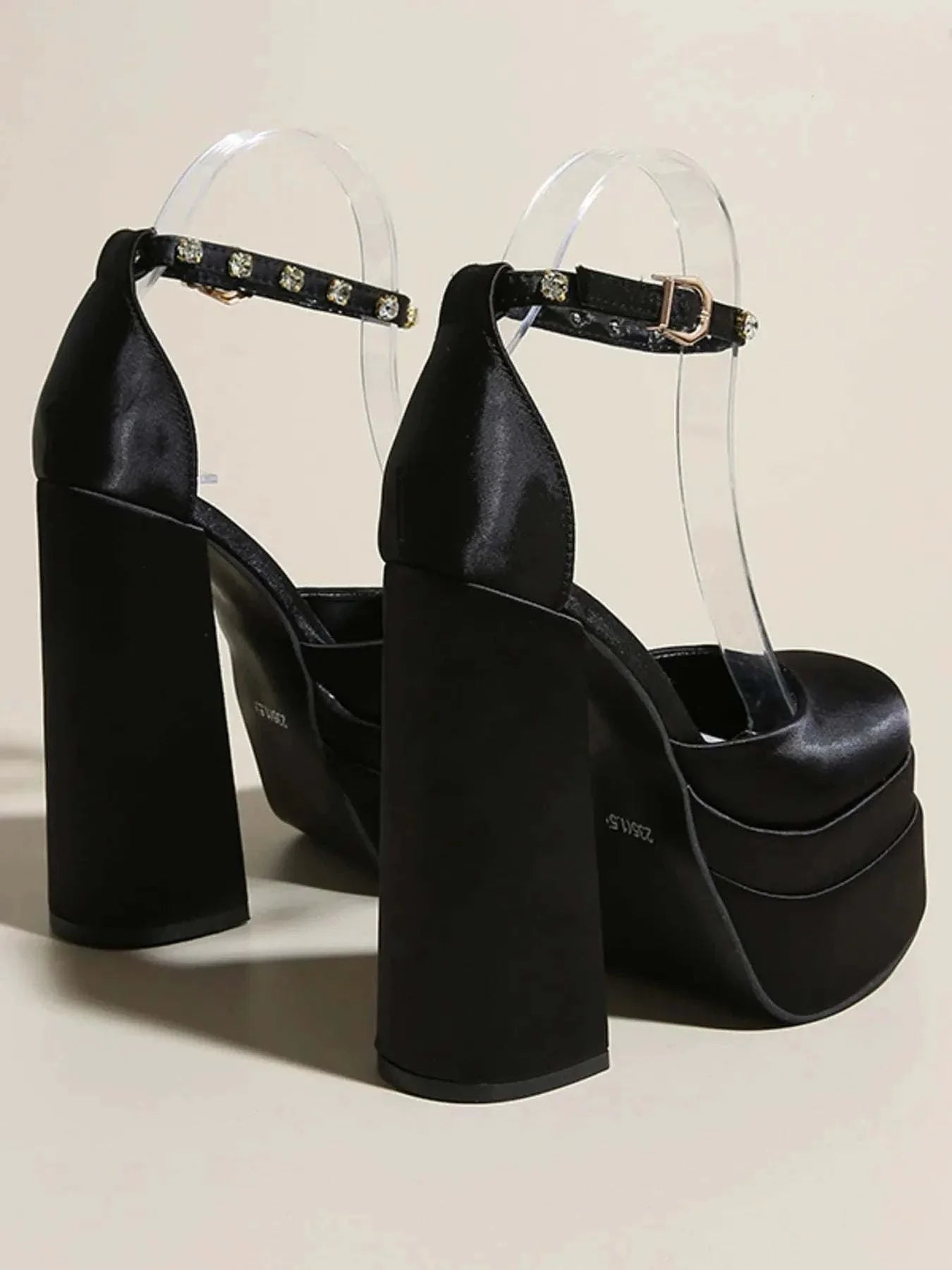 Platform High Heel Pumps with Ankle Strap - Redemption By Ashley North