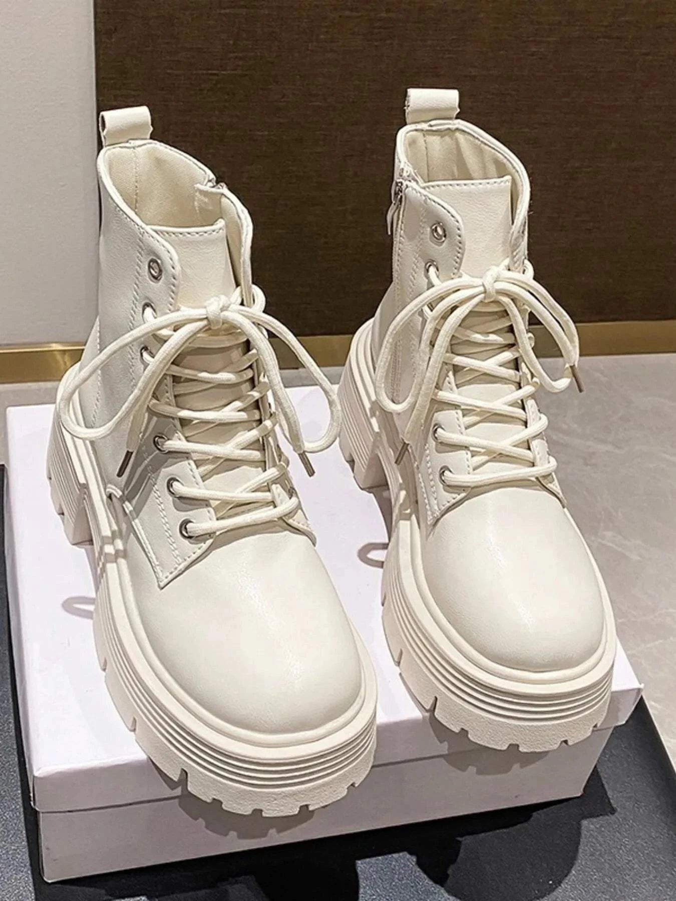 Platform Lace Up Boots for Stylish Comfort and Durability - Redemption By Ashley North