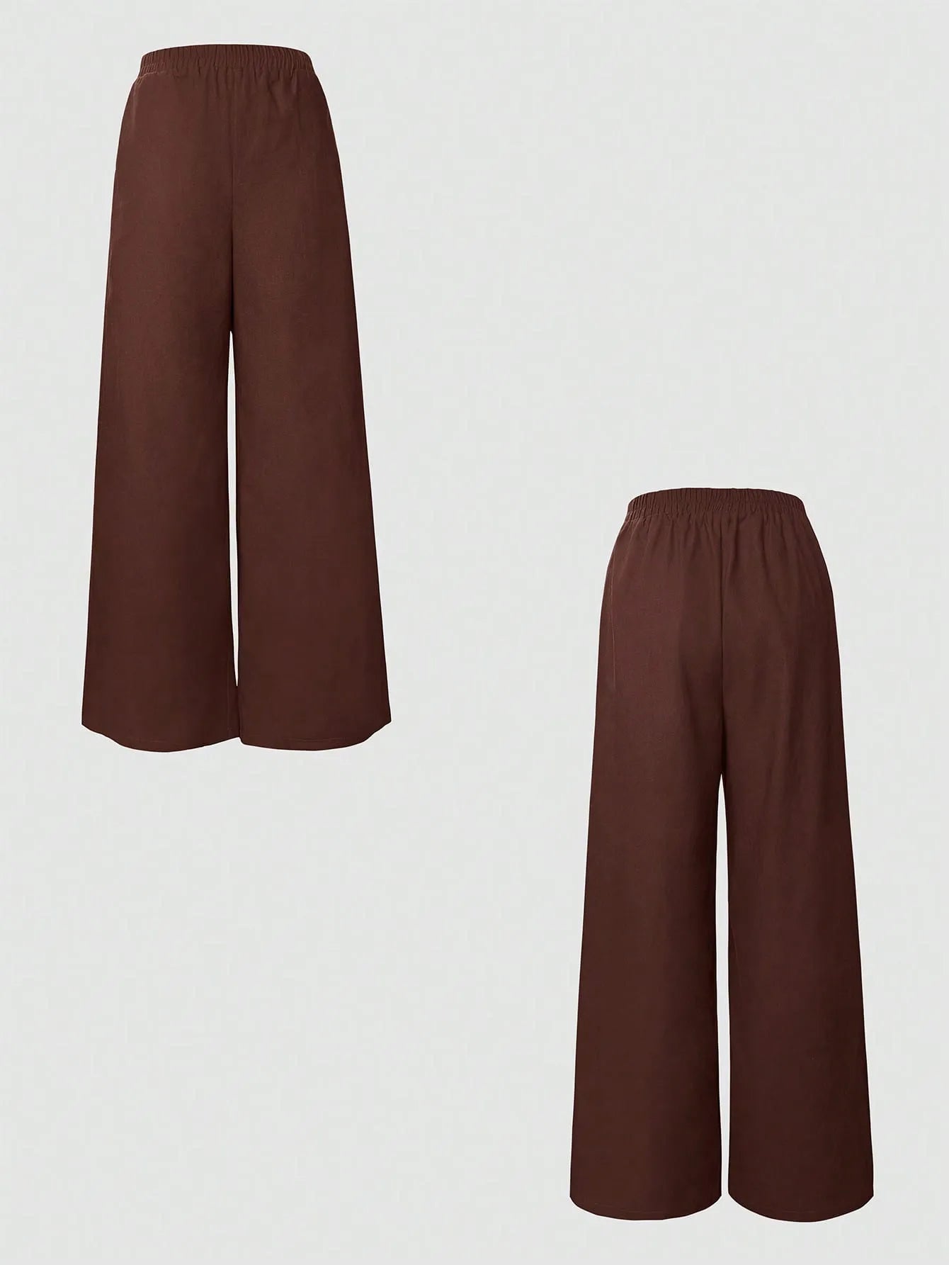 Sleeveless Blazer Pants Set with Wide Leg Trousers.