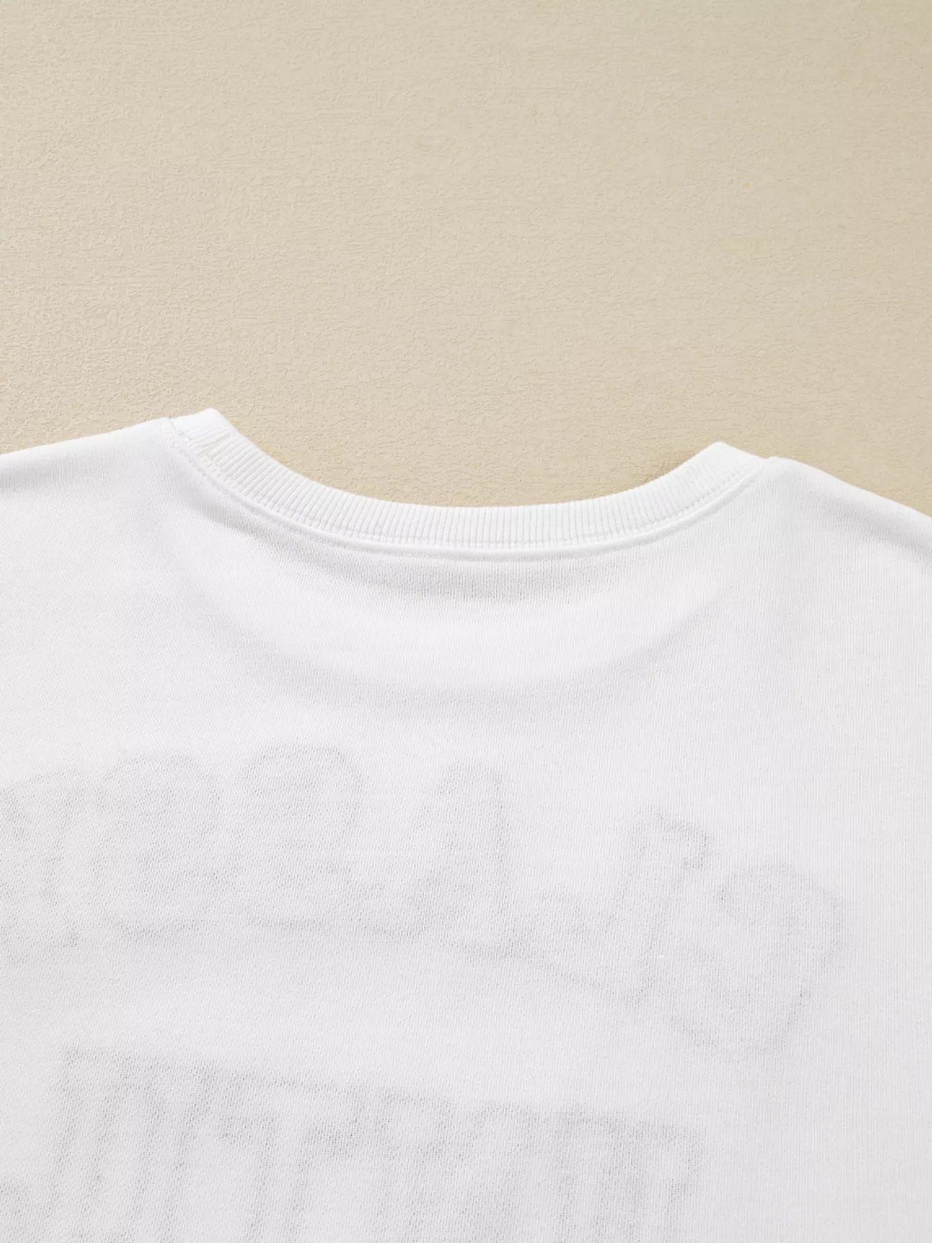 CLASSY UNTIL KICKOFF Plush Letter Patched Loose Sweatshirt.