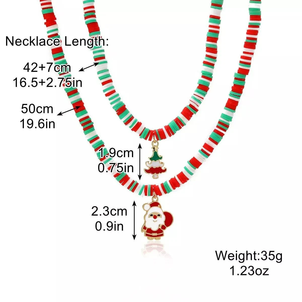 Alloy Christmas Necklace with Santa and Christmas Tree PendantPieces:1-piece
Material:18K Gold-Plated,Alloy,Soft clay
Care instructions:
1. Use a soft cloth to wipe. After each wear, you can use a soft cloth to wipe.2. Avoid coRedemption By Ashley NorthAlloy Christmas Necklace