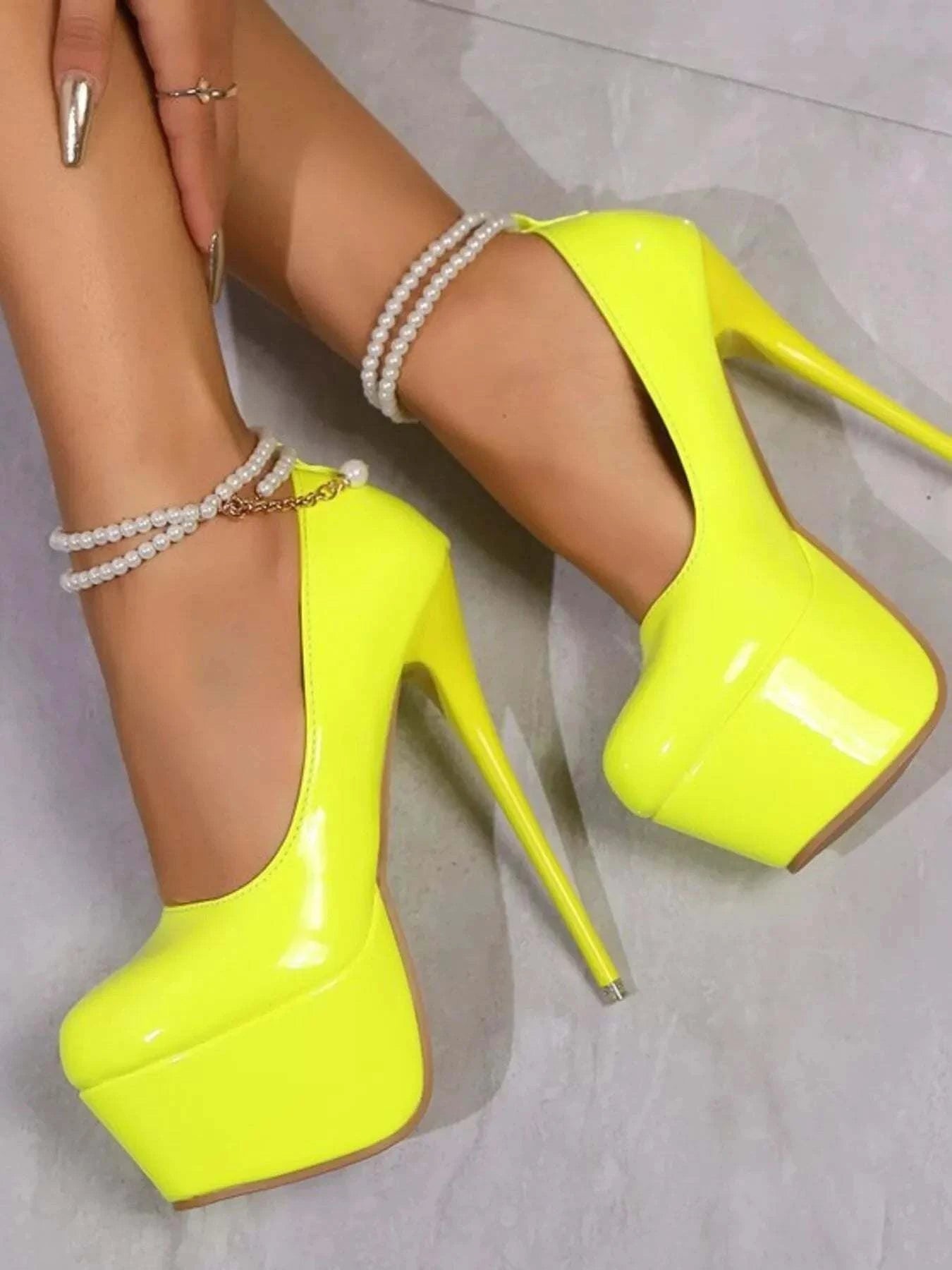 Pointed Toe Stiletto Pumps - Elegant Platform Heels - Redemption By Ashley North