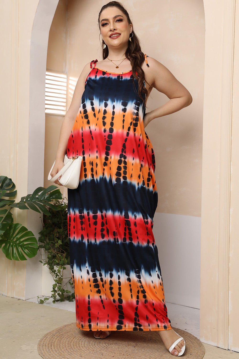 Plus Size Maxi Dress - Tie Shoulder Stylish and Comfortable Summer Fashion for Women - Redemption By Ashley North