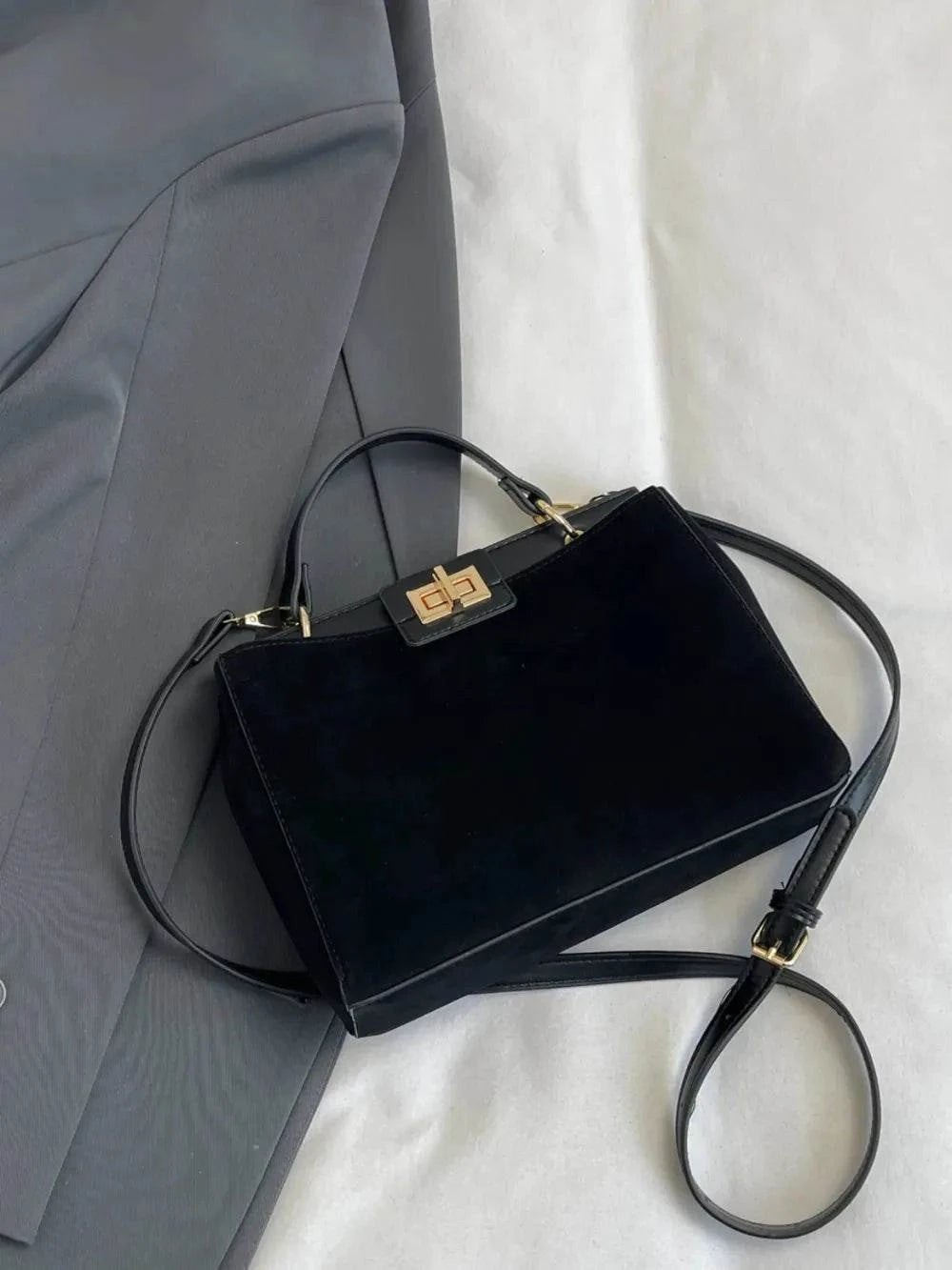 Solid Color Handbag with Removable Strap for Versatile Styling - Redemption By Ashley North