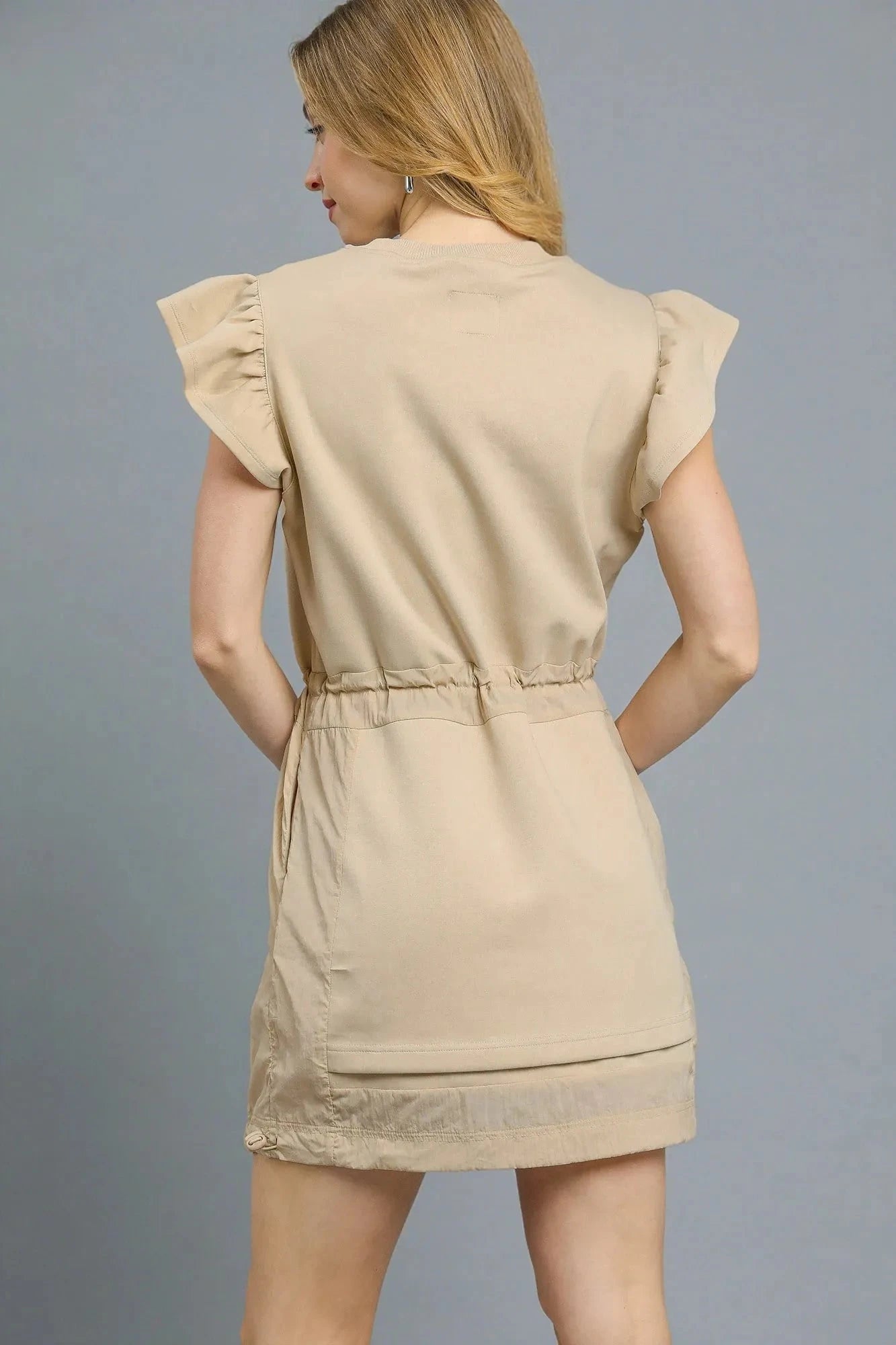 Umgee Ruffle Sleeve Mini Dress - Luxeknit Drawstring Mini Dress - Redemption By Ashley North