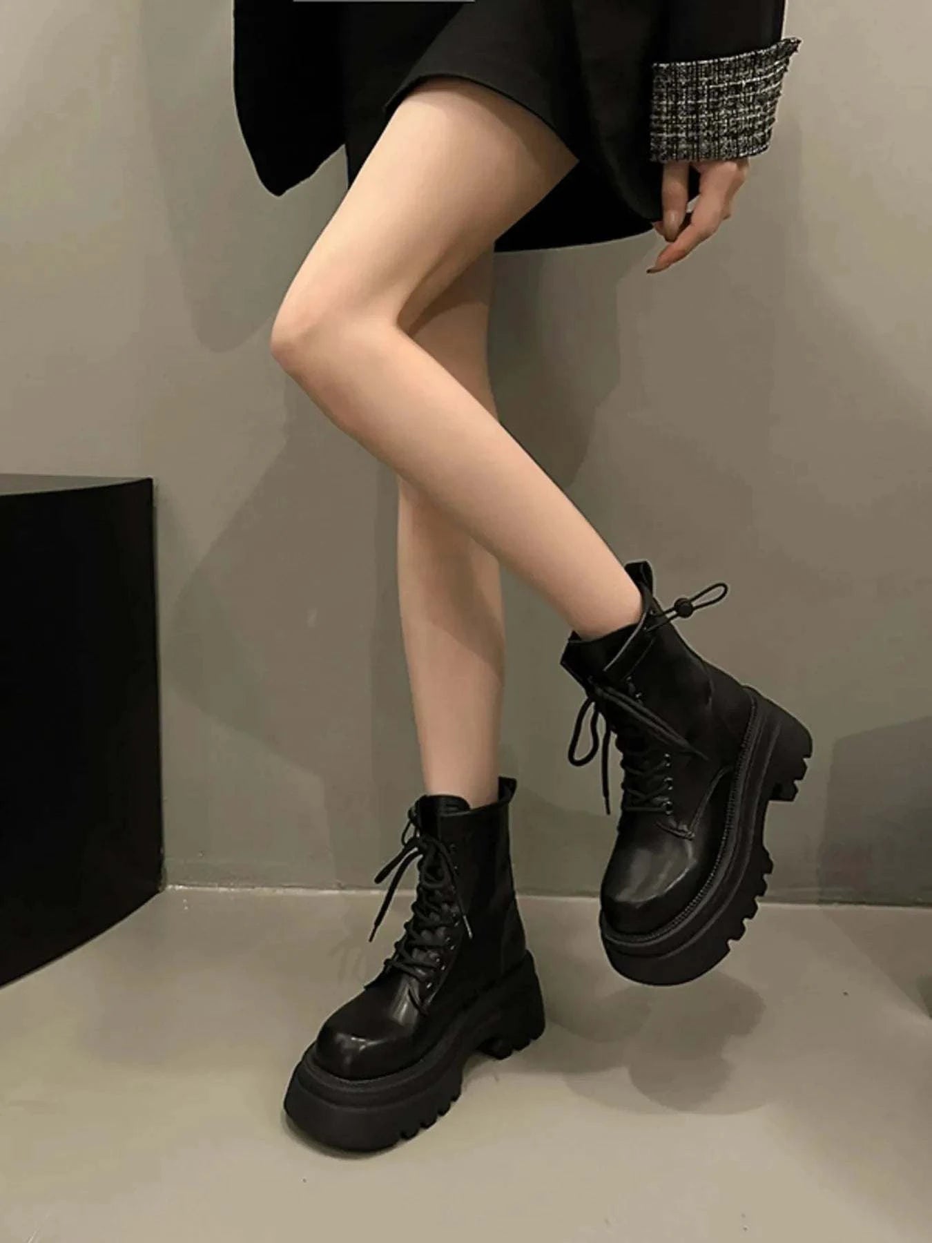 Lace Up Platform Boots for Stylish Comfort and Elevation - Redemption By Ashley North